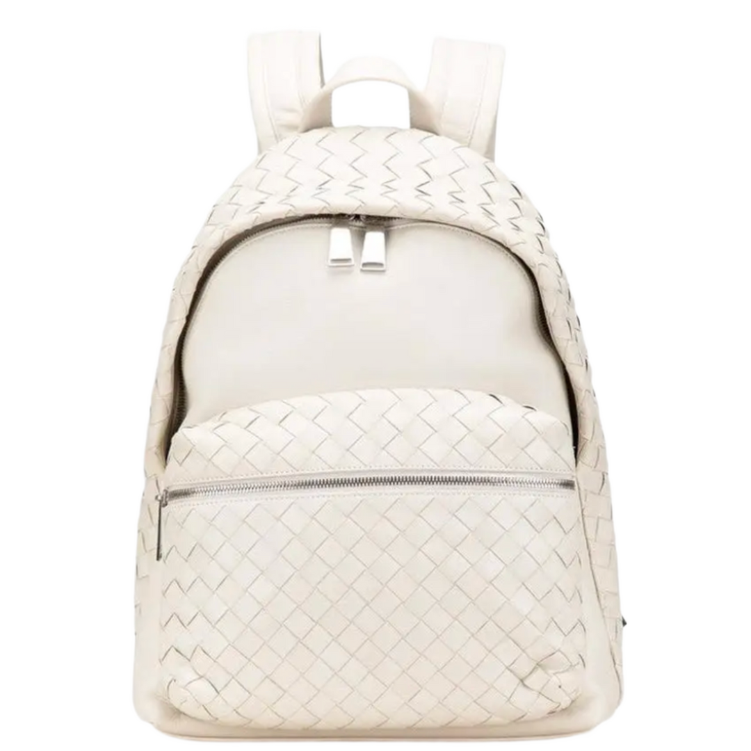 Bottega Veneta 'White' Intrecciato Leather Backpack