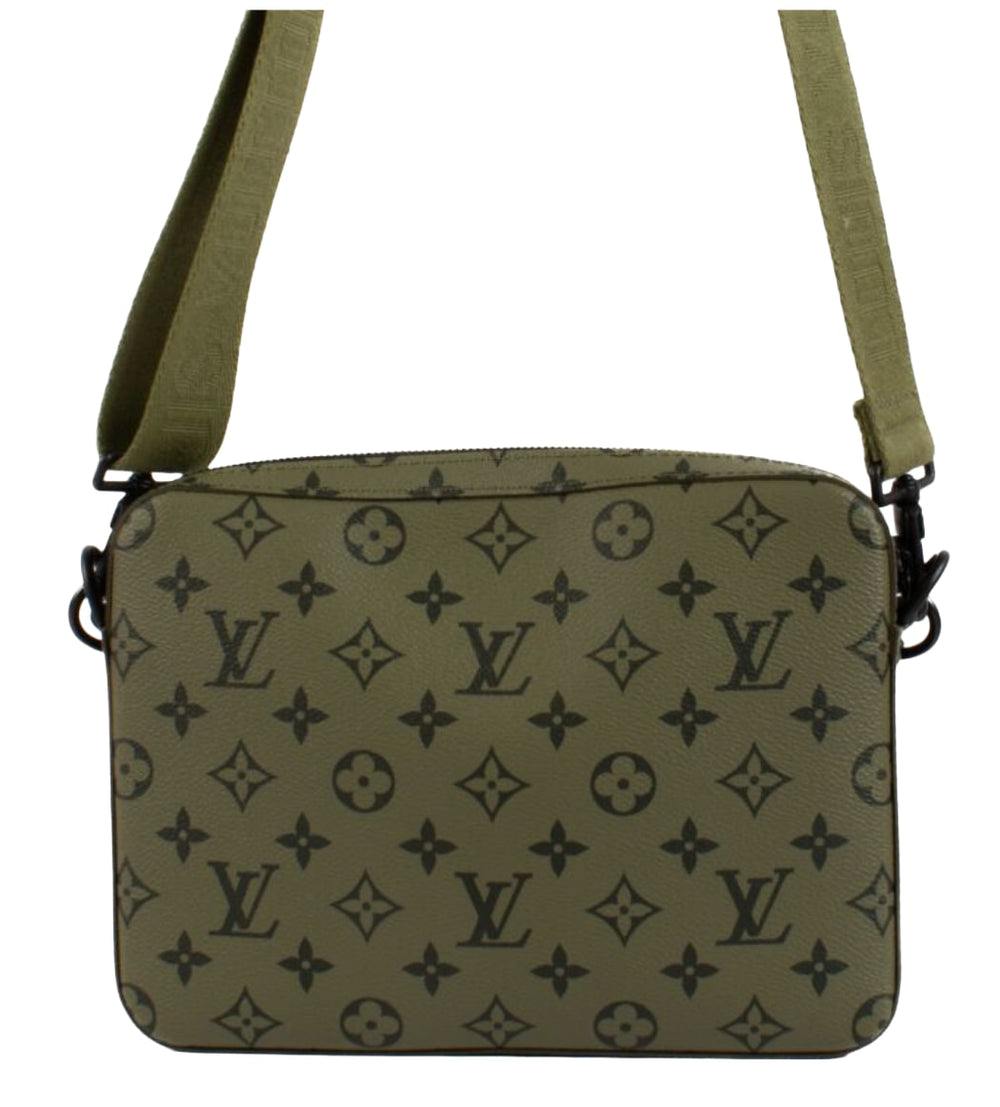 Louis Vuitton 'Army Green' Monogram Trio Messenger Bag