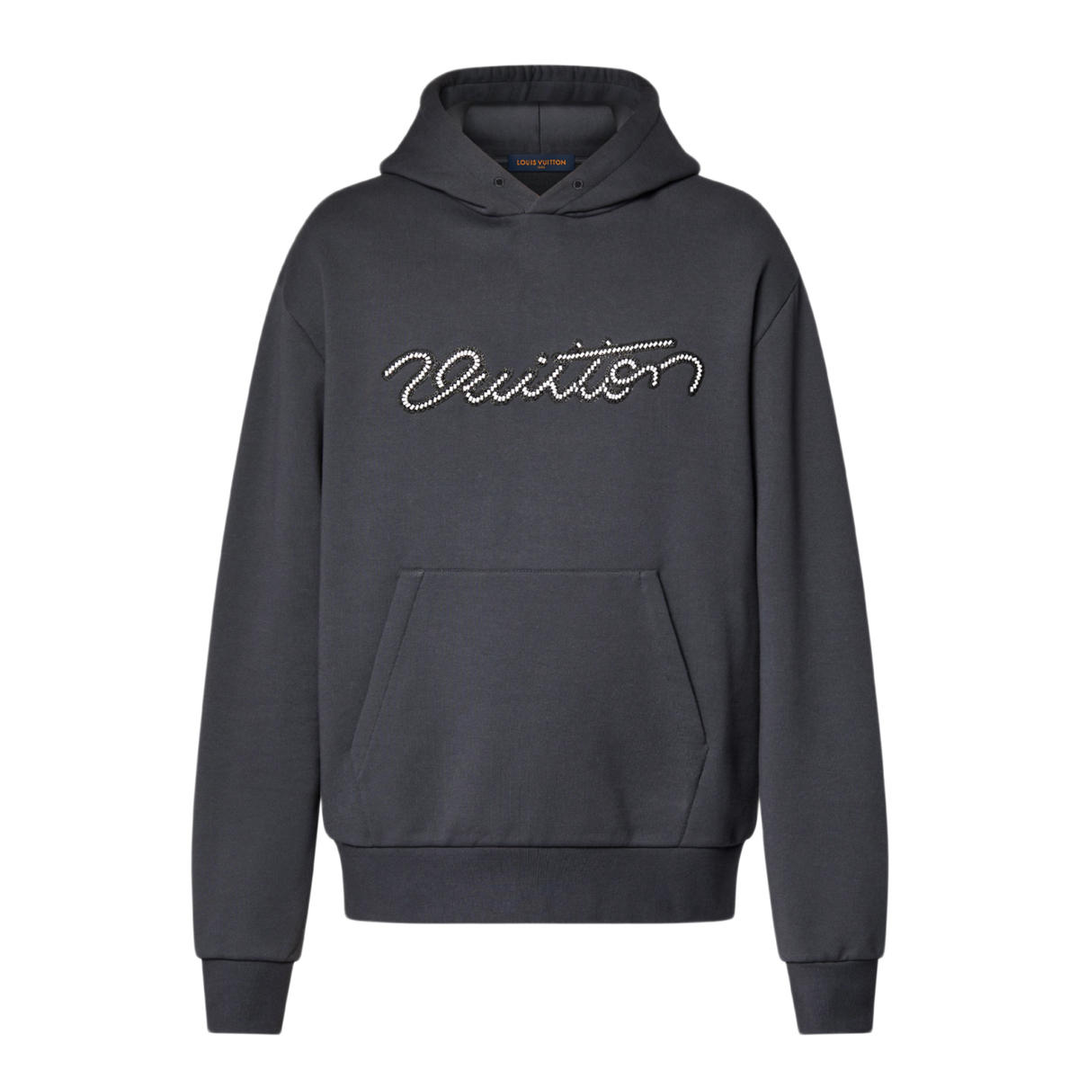Louis Vuitton 'Embellished' Signature Grey Hoodie
