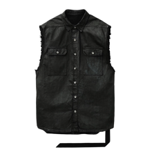 Rick Owens 'Black' Tommy Jumbo Sleeveless Overshirt