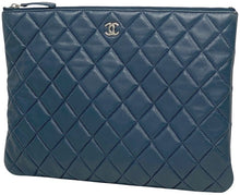 Chanel 17C Quilted Lambskin Large O-Case Clutch