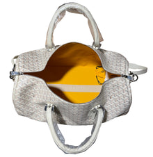 Goyard 'Sand' Boston 50 Duffle w/ Leather Strap