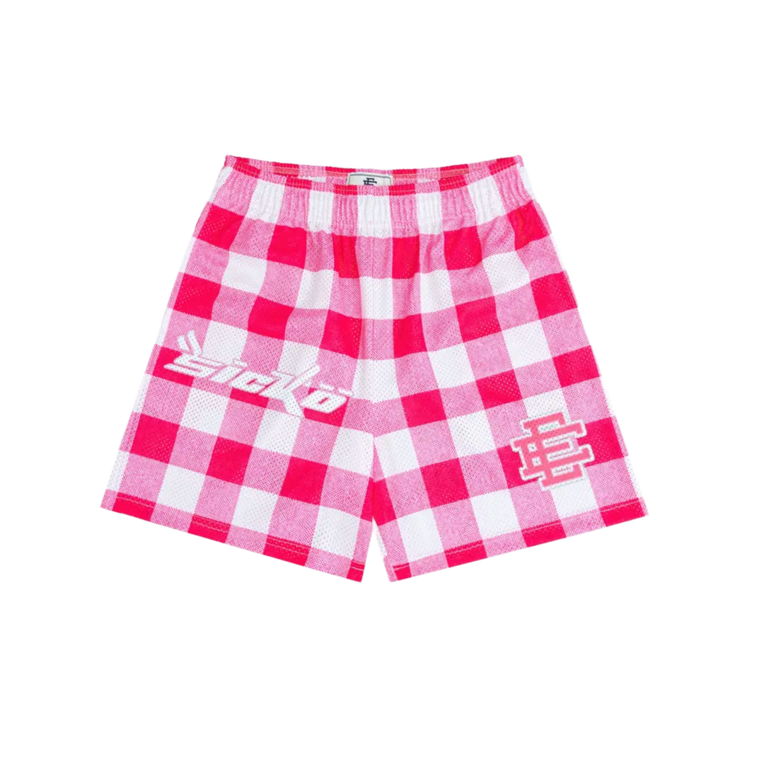 Eric Emanuel x Sicko 'Pink' Plaid Shorts