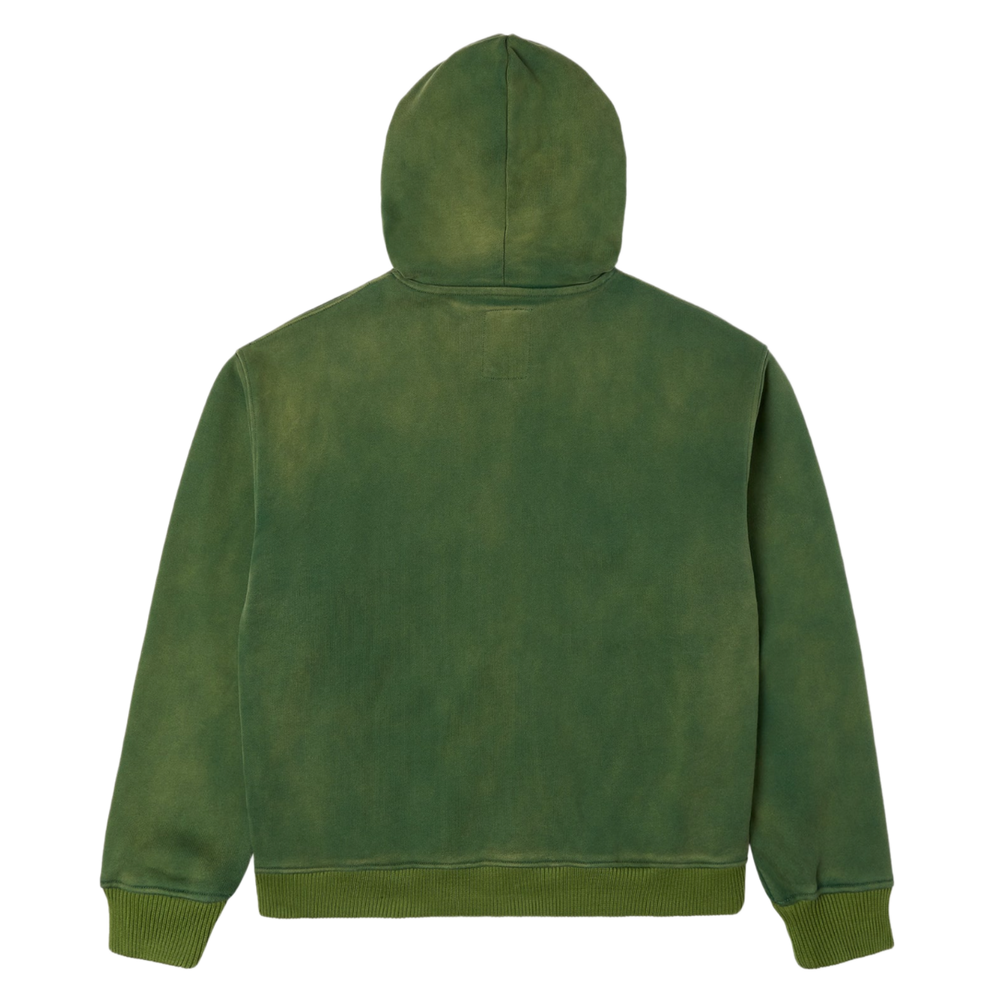 KidSuper Studios 'Green' Patchwork Face Washed Heavyweight Zip Hoodie