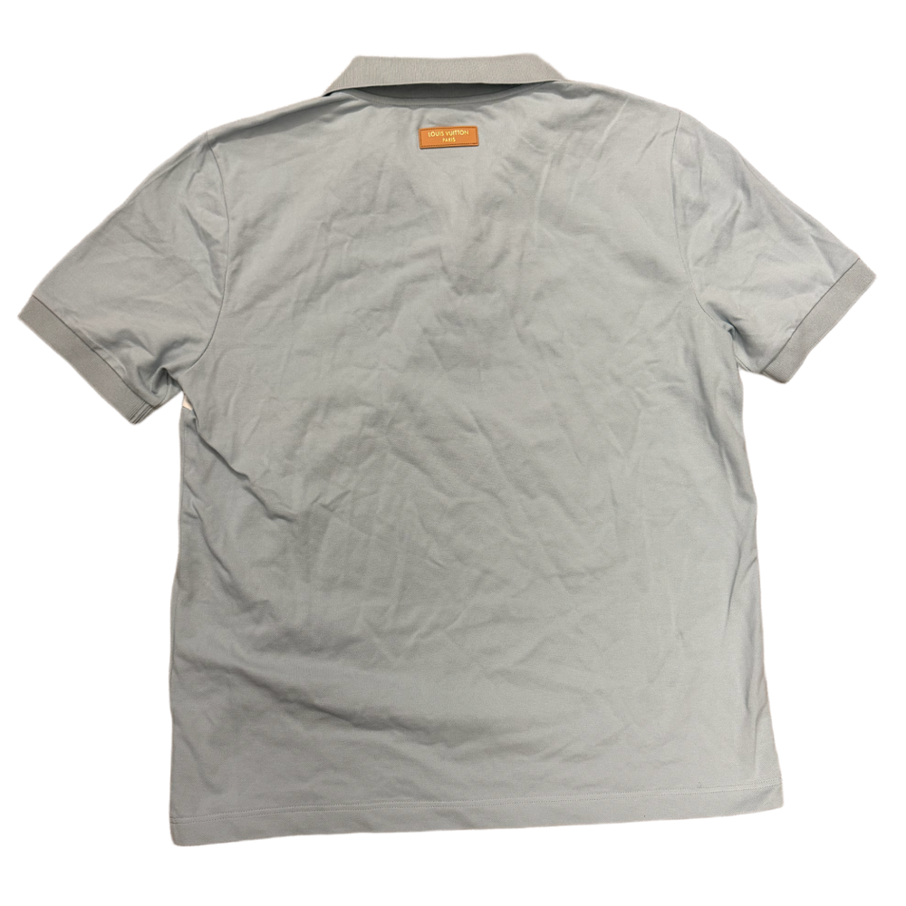 Louis Vuitton 'Pale Blue' Polo Button Shirt