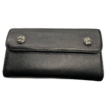Chrome Hearts 'Black' Leather Wave Wallet Long