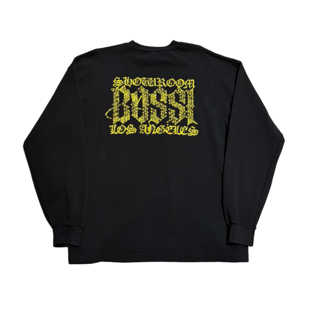 Bossi SRLA 'Yellow Bone Cross' Black Thermal LongSleeve