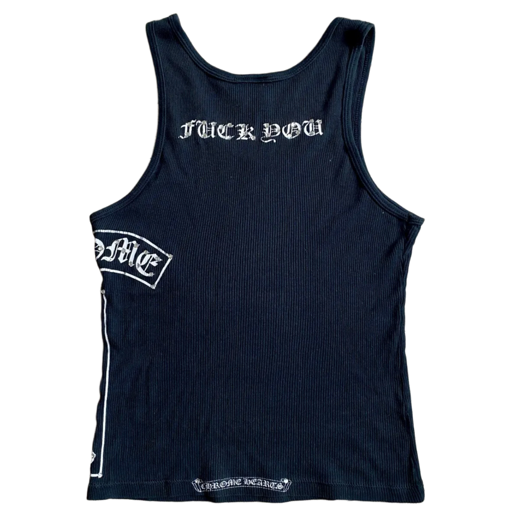 Chrome Hearts 'Black' Vintage Bedazzled Tank Top