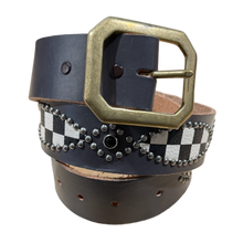 Studded 'Checkerboard' Grey Belt