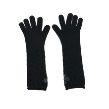Chrome Hearts 'Black' Cashmere Cross Patch Women's Gloves