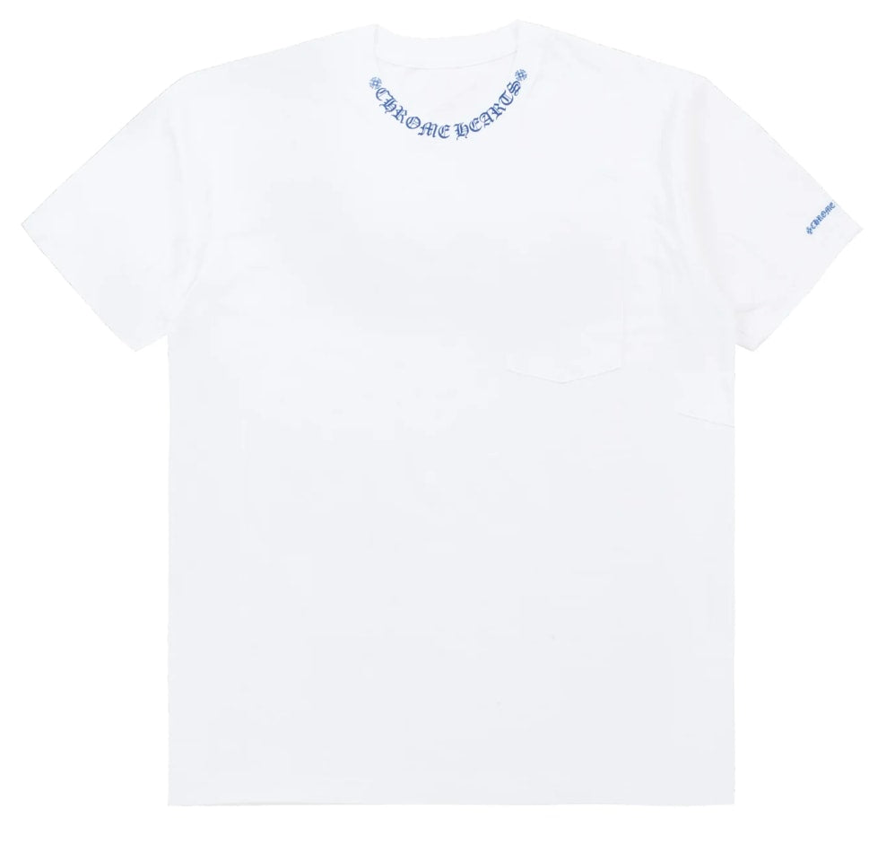 Chrome Hearts 'White/Blue' Collar Logo Tee