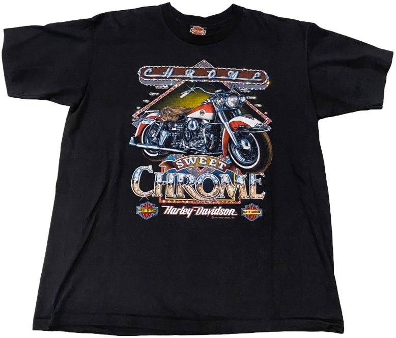 Harley Davidson 'Sweet Chrome' Rhinestone Vintage Tee