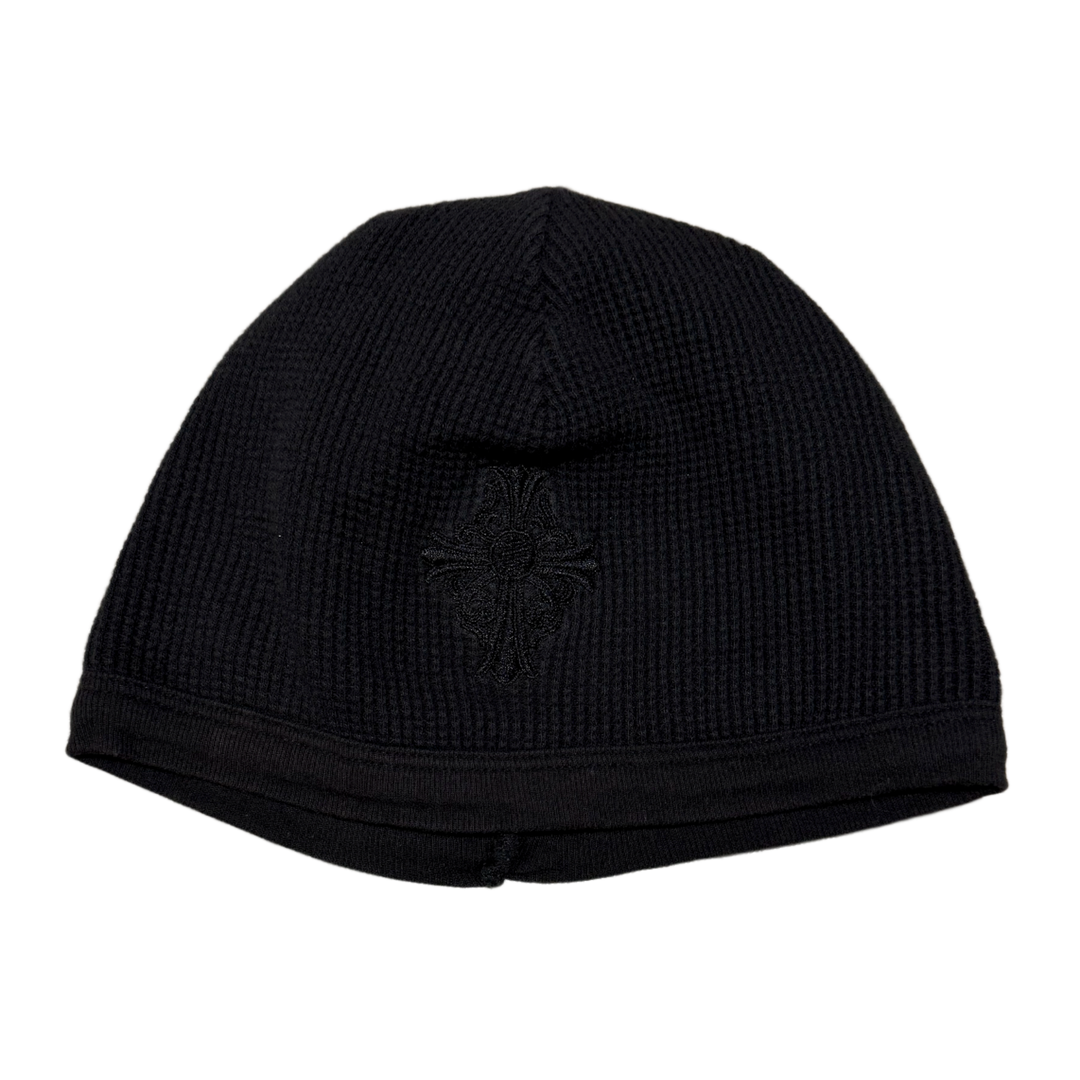 Chrome Hearts 'Floral Cross' Black Skull Cap Beanie