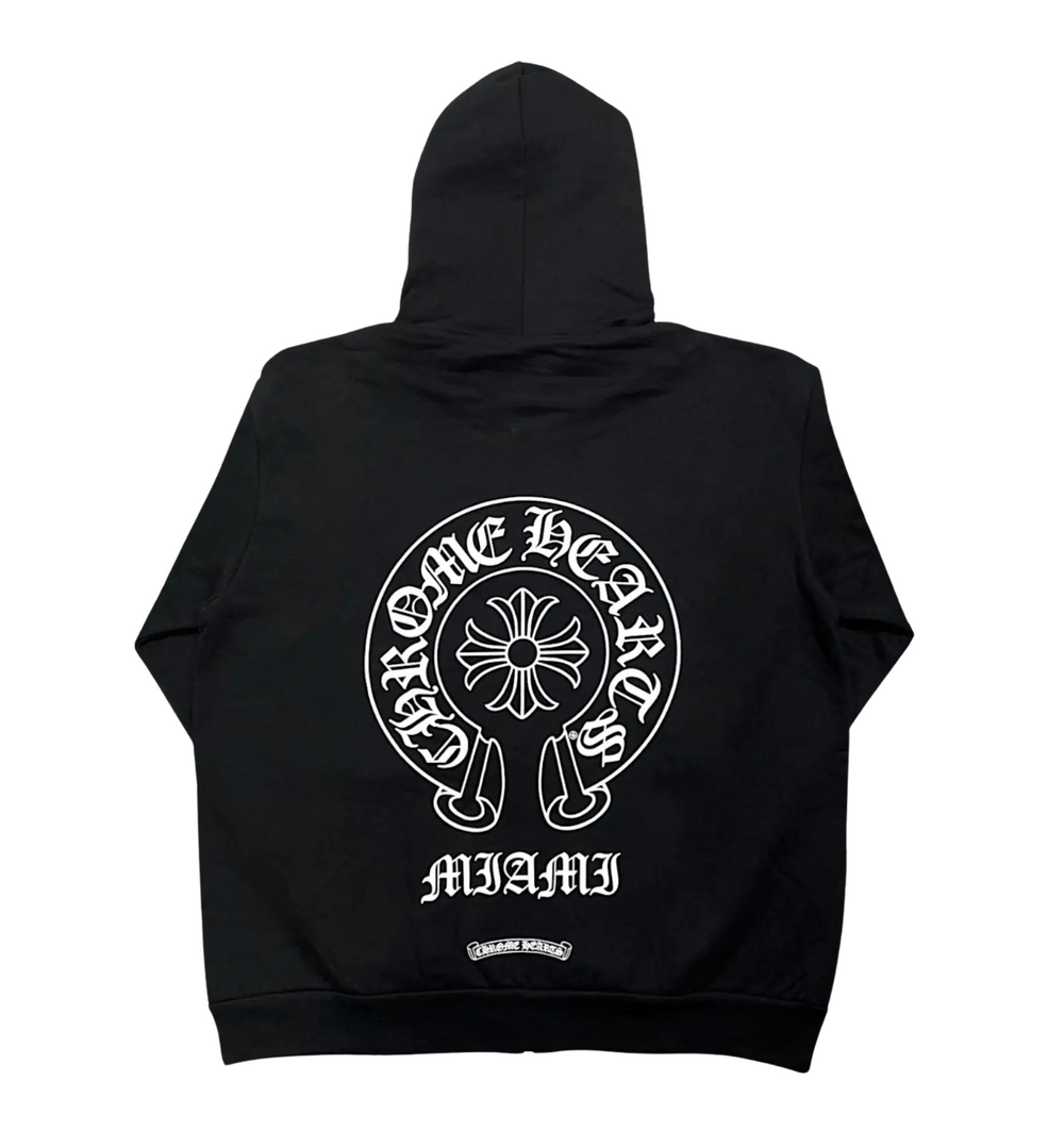 Chrome Hearts 'Miami Exclusive' Black Zip-Up Hoodie
