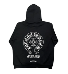 Chrome Hearts 'Miami Exclusive' Horseshoe Black Zip-Up Hoodie