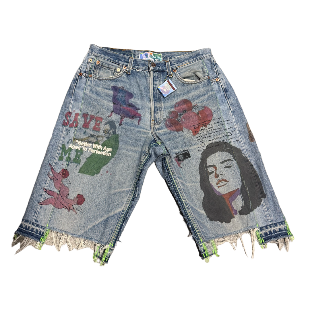 *Better With Age 'Harrison' Triple Wide Denim Shorts
