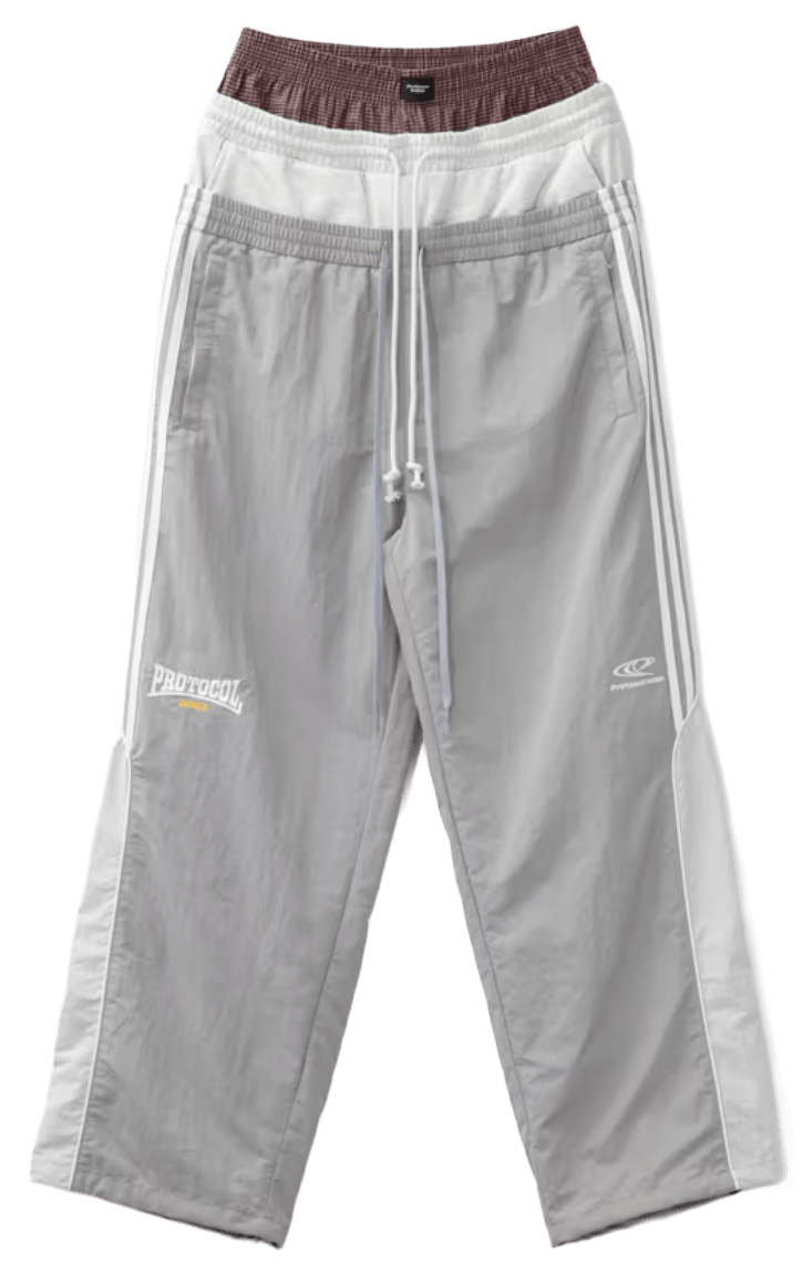 Protocol Index 3 Layered Silver Track Pants