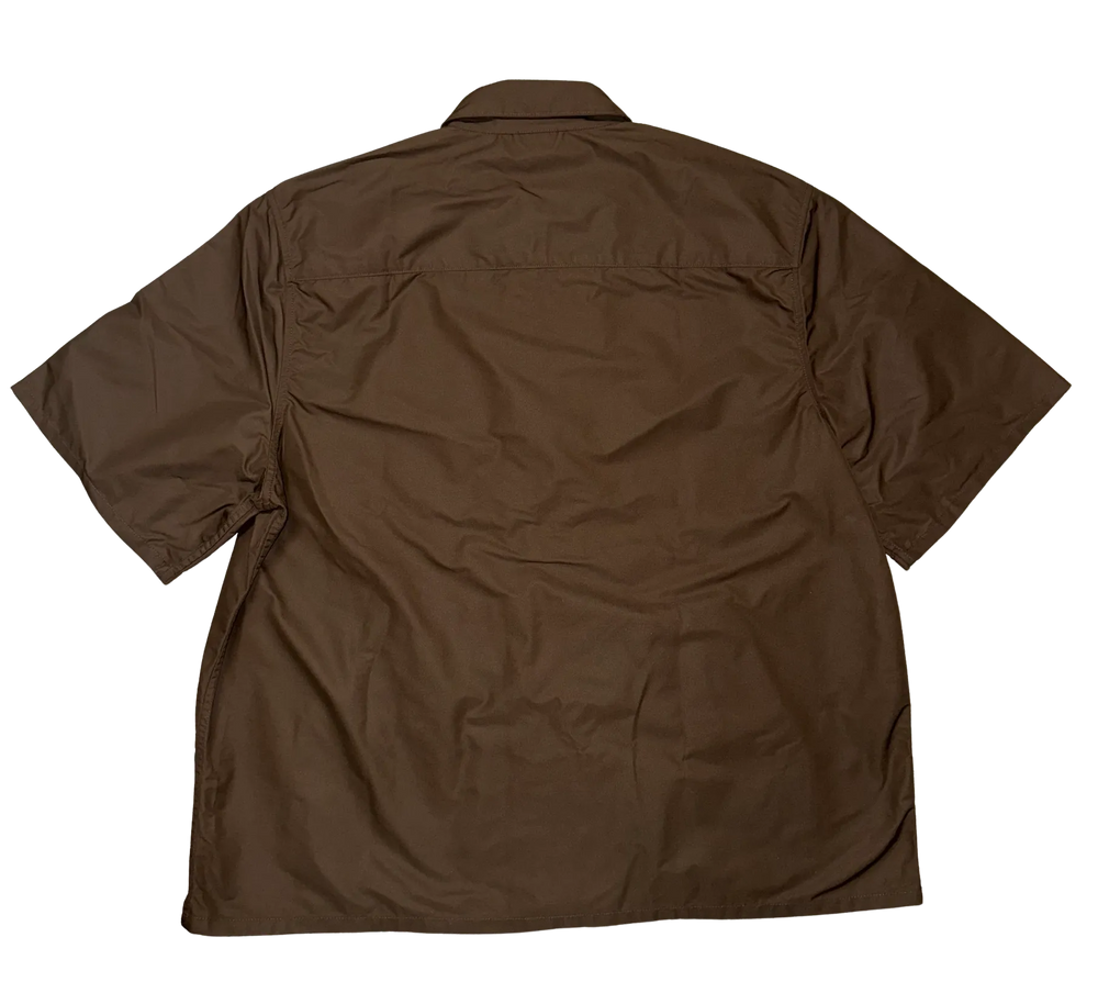 Chrome Hearts 'Brown' Nylon Leather Pocket Zip Shirt