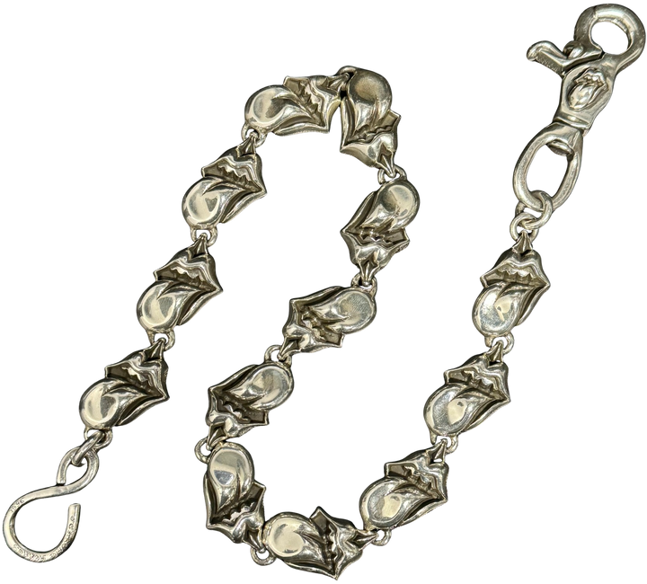 Chrome Hearts 'Rolling Stone' 20in Silver Wallet Chain
