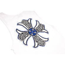 Chrome Hearts Vintage 'Blue Vine Cross' White Tank Top