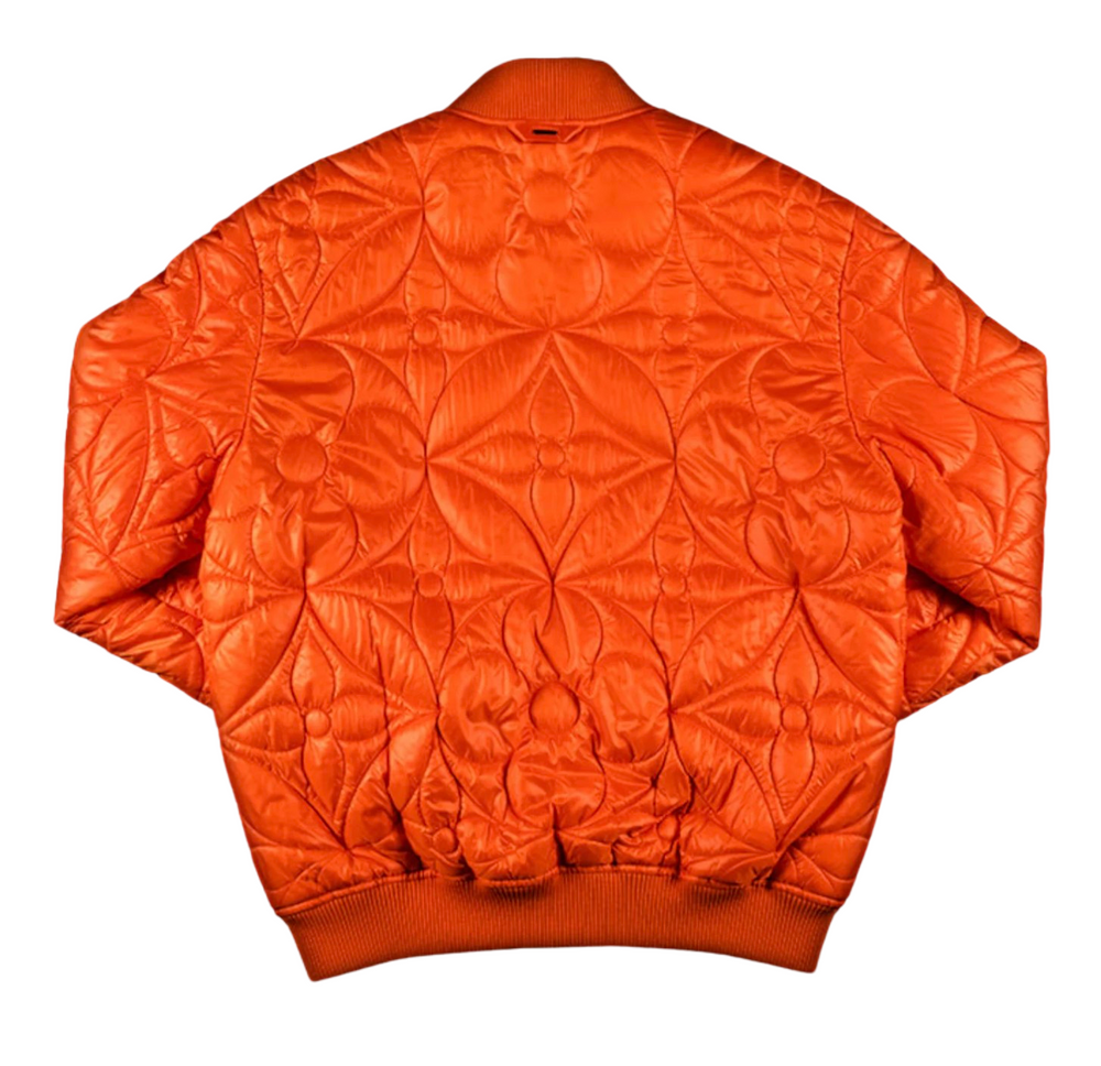Louis Vuitton 'Quilted Puffer' Orange Puffer Jacket