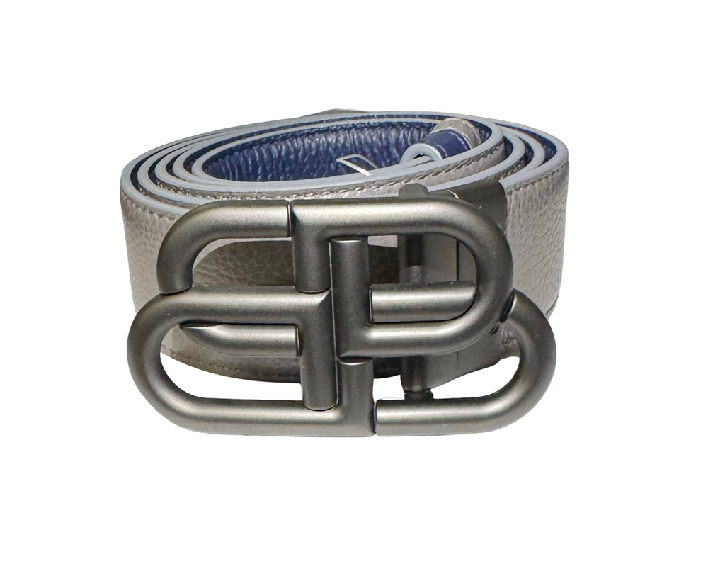 Balenciaga 'Grey/Navy' BB Reversible Belt
