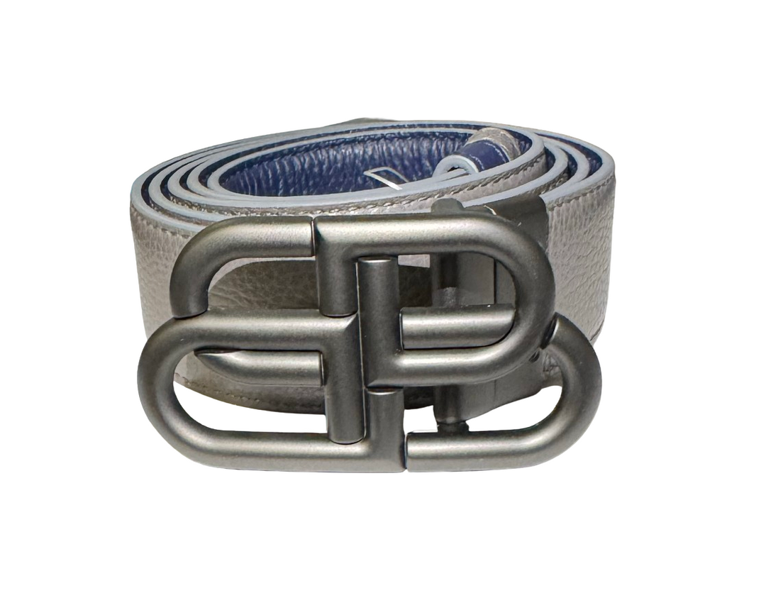 Balenciaga 'Grey/Navy' BB Reversible Belt