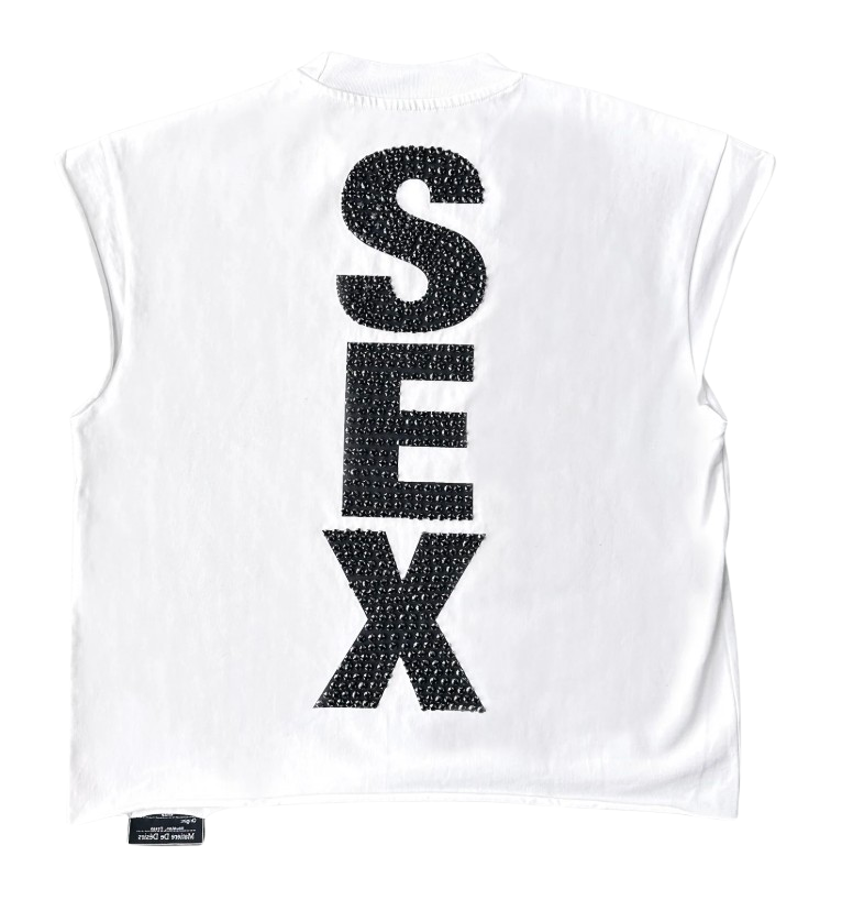 Matière De Dèsirs Madonna White Cutoff Tee