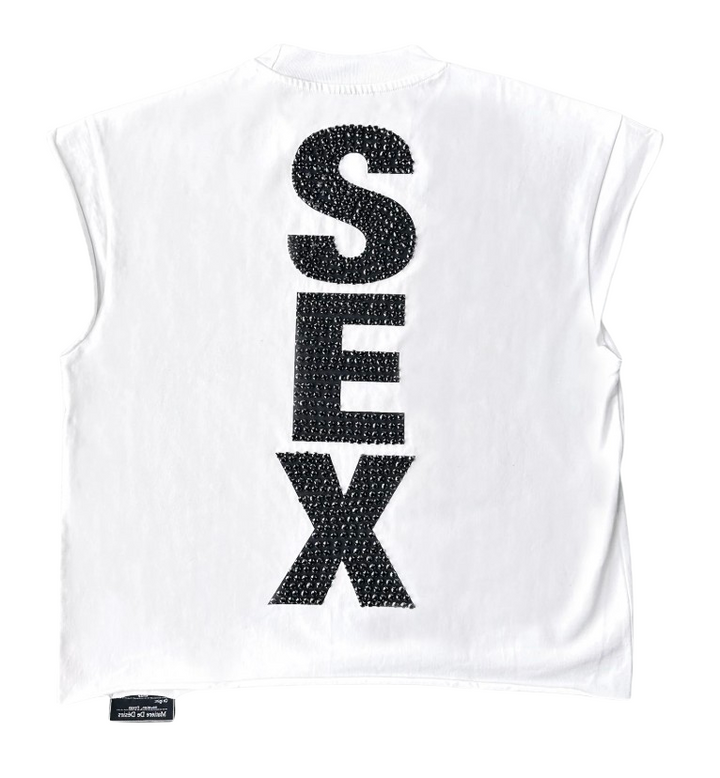 Matière De Dèsirs Madonna White Cutoff Tee