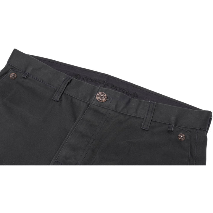 Chrome Hearts 'Black' Red & Blue Leather Cross Patch Chino Pants