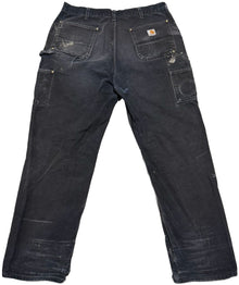 Carhartt 'Black Paint' Distressed Double Knee Vintage Work Pants
