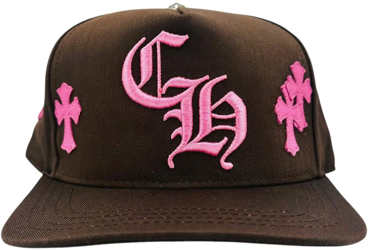 Chrome Hearts 'Pink Patch' Brown CH Hat