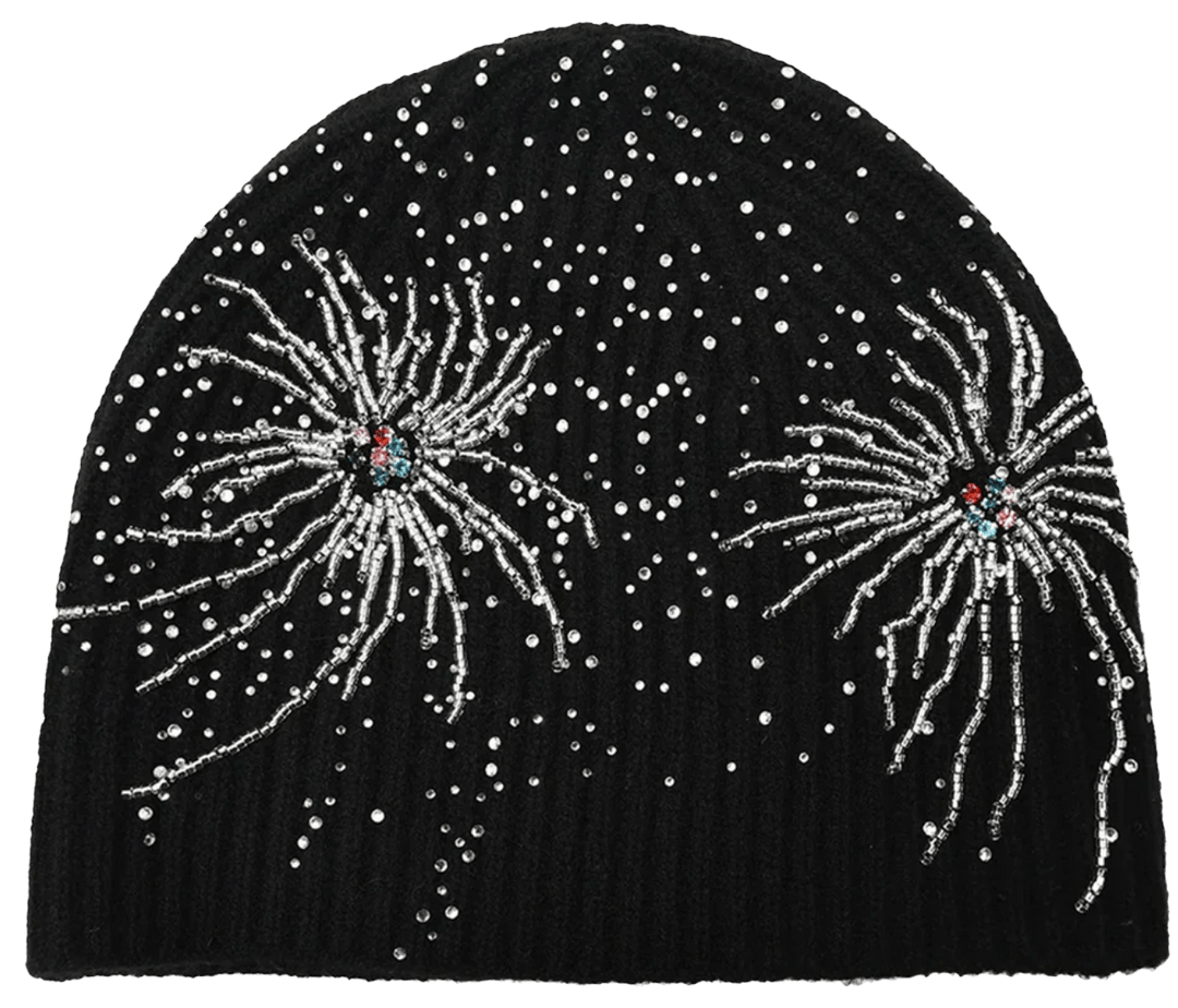 Birth of Royal Child 'Fireworks Studded' Black Beanie