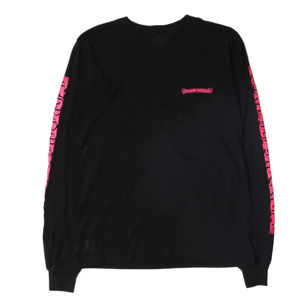 Chrome Hearts 'Pink Vertical Logo' Longsleeve Tee