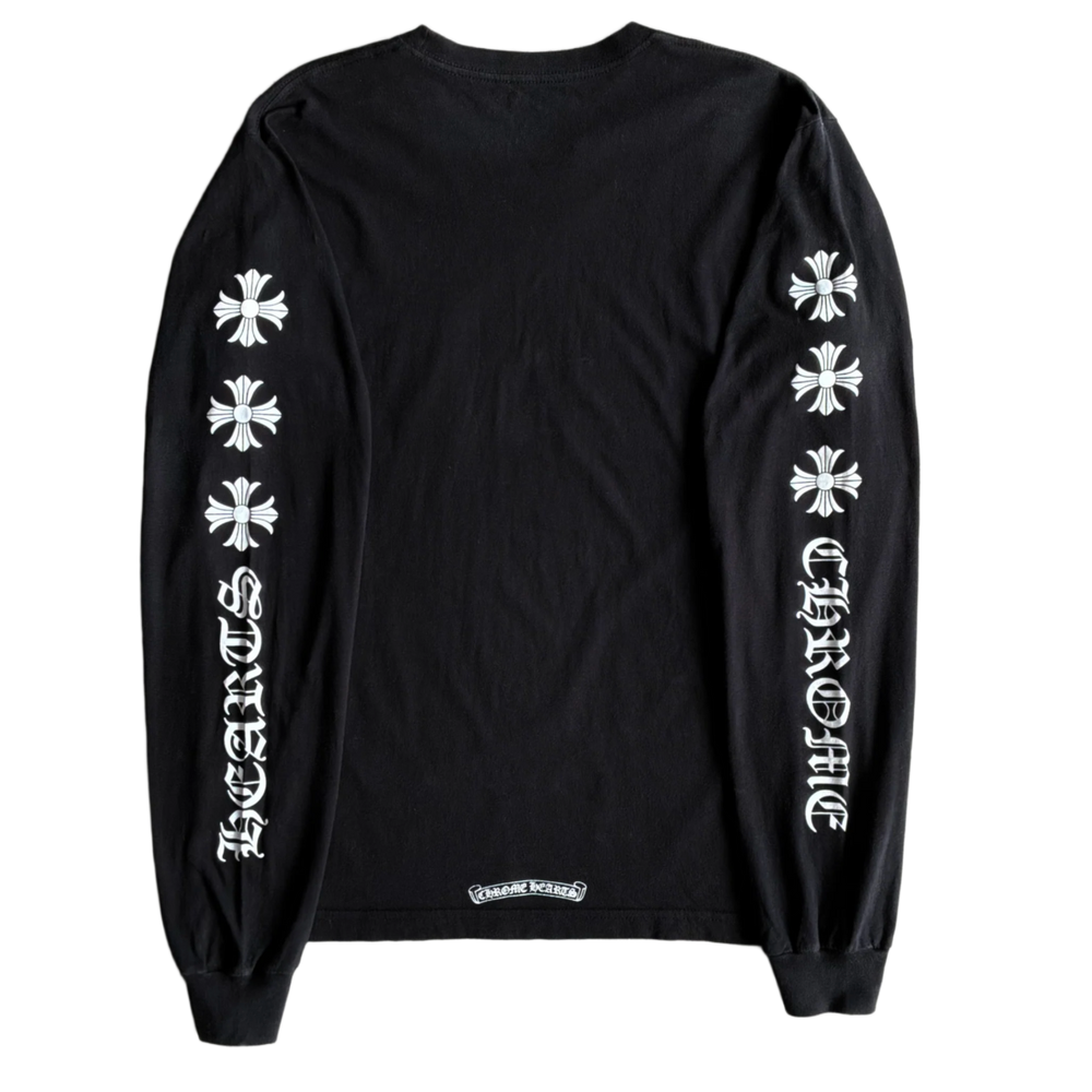 Chrome Hearts 'Plus Cross Scroll' Black Longsleeve Tee