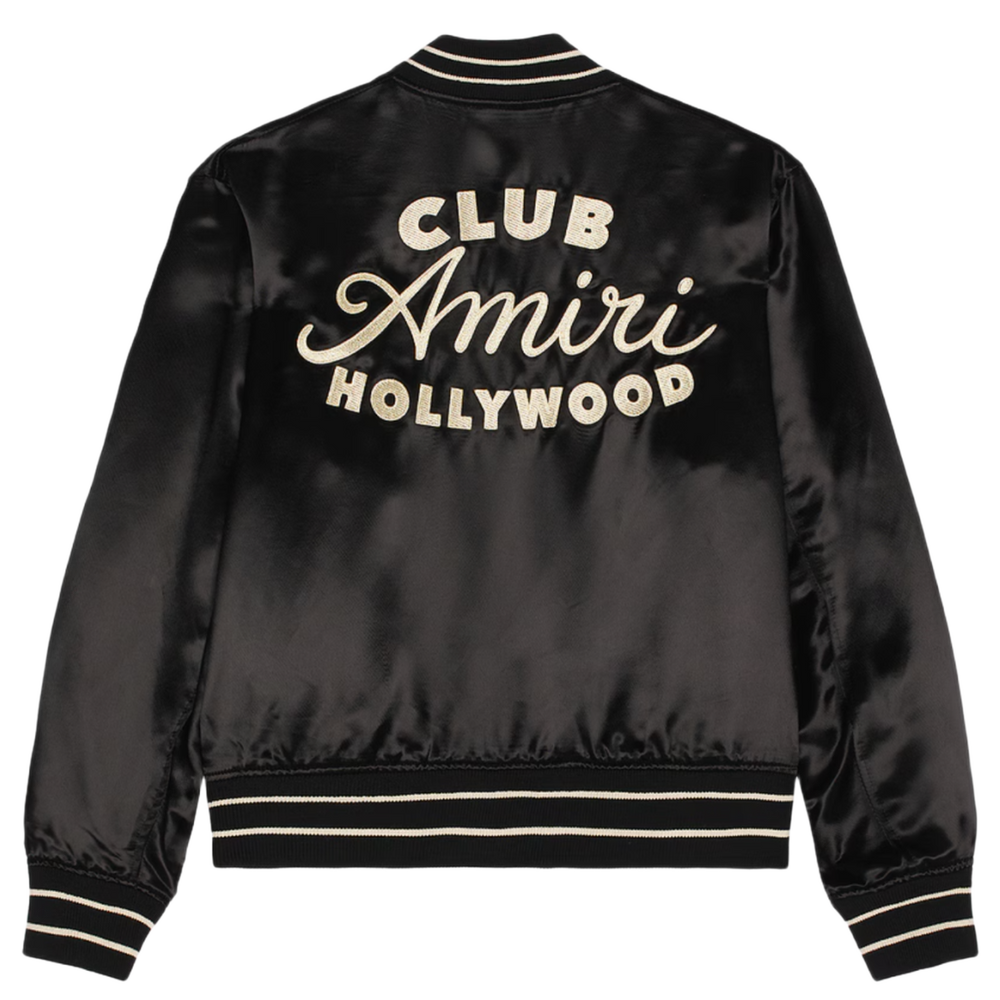 Amiri 'Black' Club Hollywood Bomber Jacket
