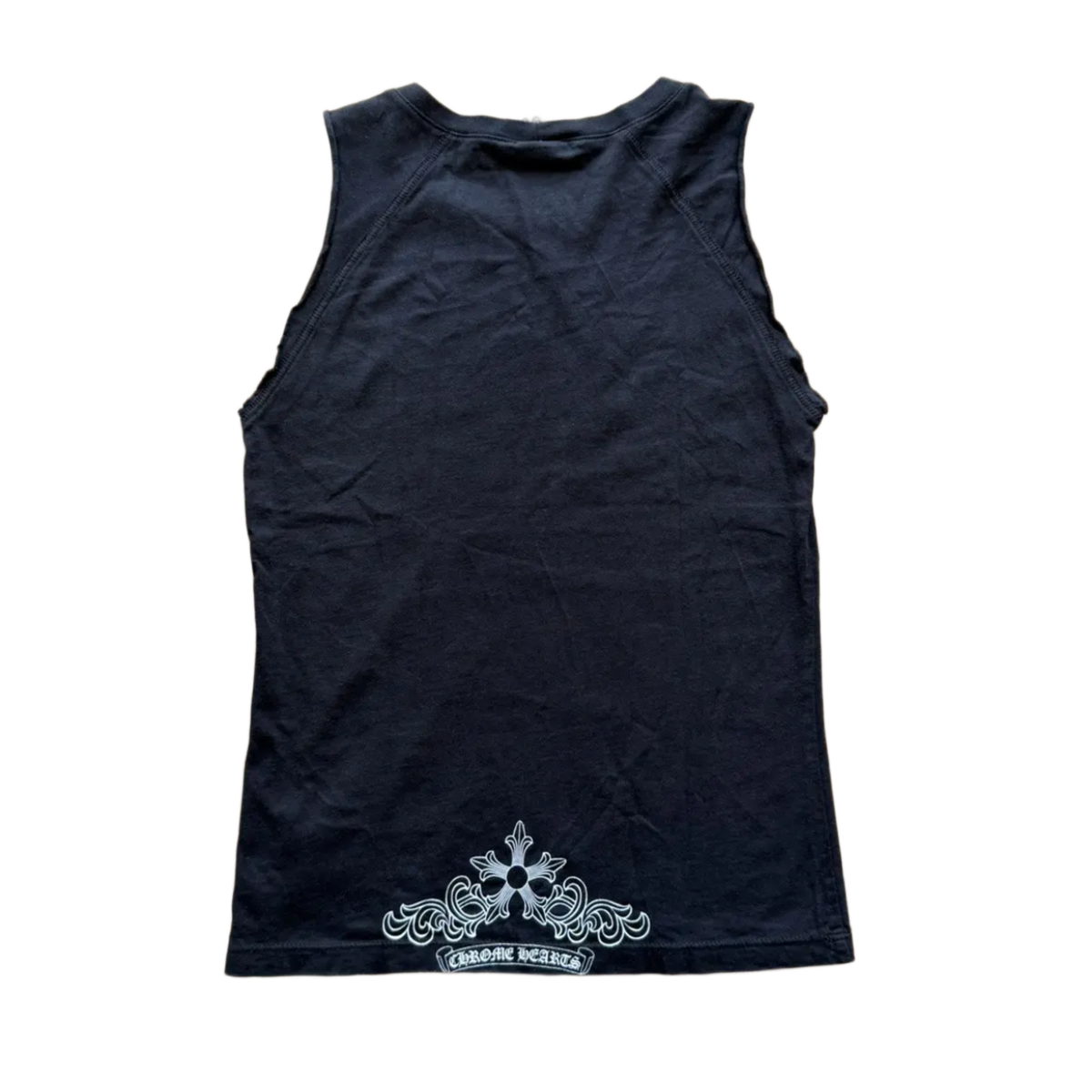 Chrome Hearts Vintage Womens 'Horseshoe Star' Sleeveless Black Tank Top