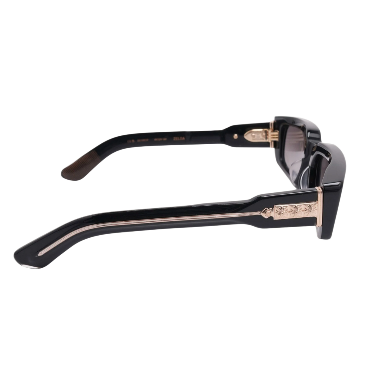 Chrome Hearts 'Zelda' Black Gold Sunglasses