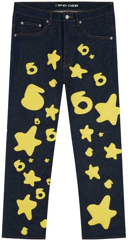 Sp5der Beluga 'Blue/Yellow' Indigo Denim