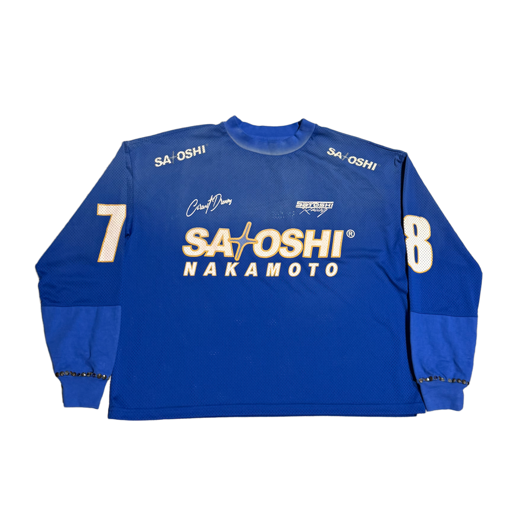 Satoshi Nakamoto 'Blue' Mesh Moto Jersey