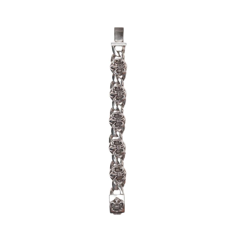 Chrome Hearts 'Fleur De Lis' Cuban 5 Link Bracelet
