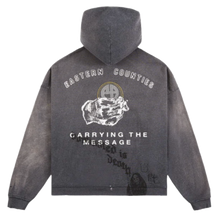 Paly Carrying The Message Zip Up Hoodie Dark Grey