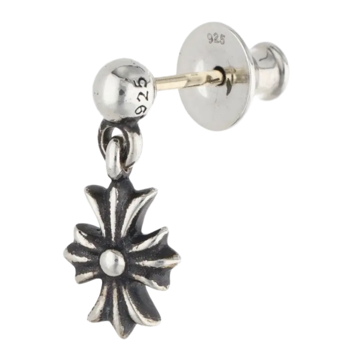 Chrome Hearts 'Silver' Plus Cross Earrings