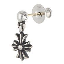 Chrome Hearts 'Silver' Plus Cross Earrings