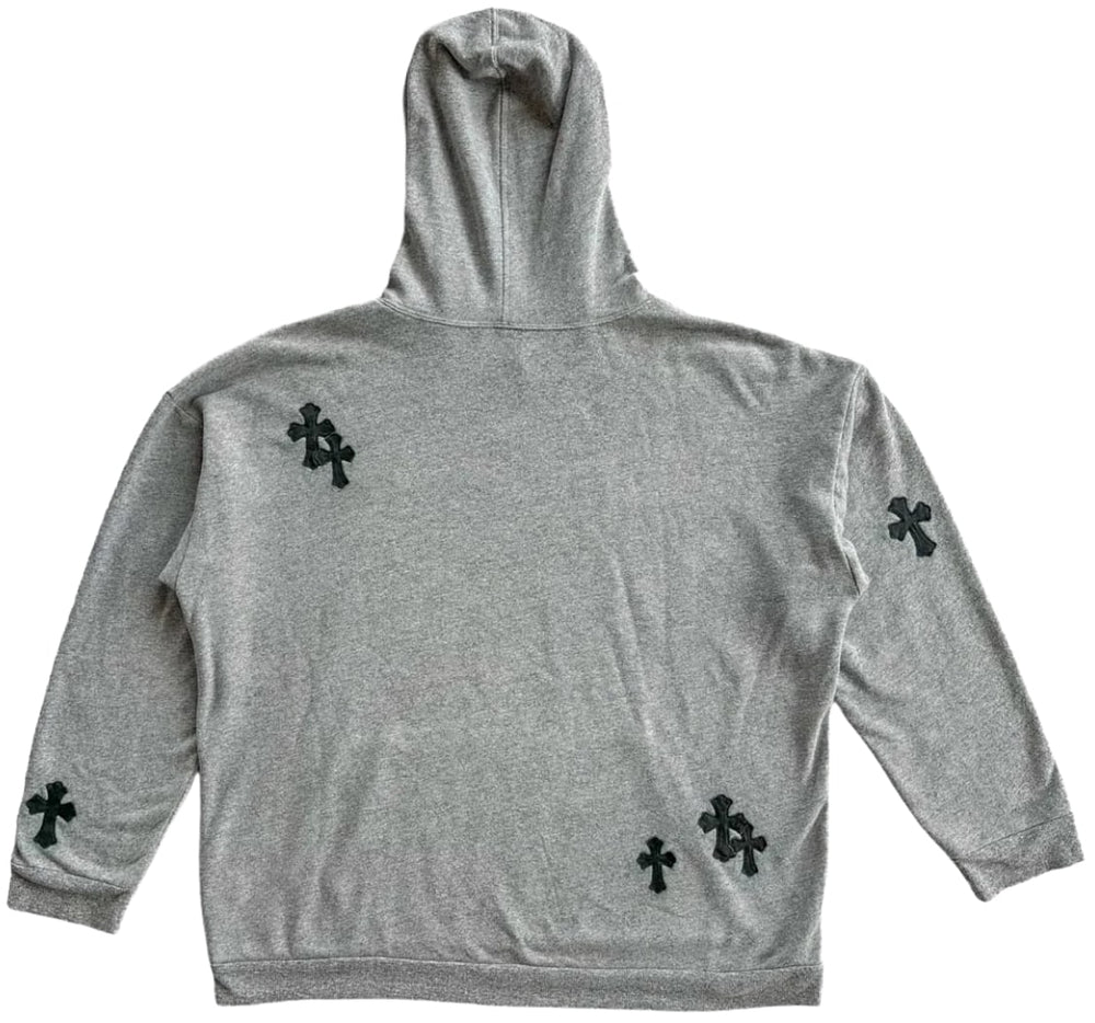 Chrome Hearts 'Grey' Black Cross Patch Hoodie