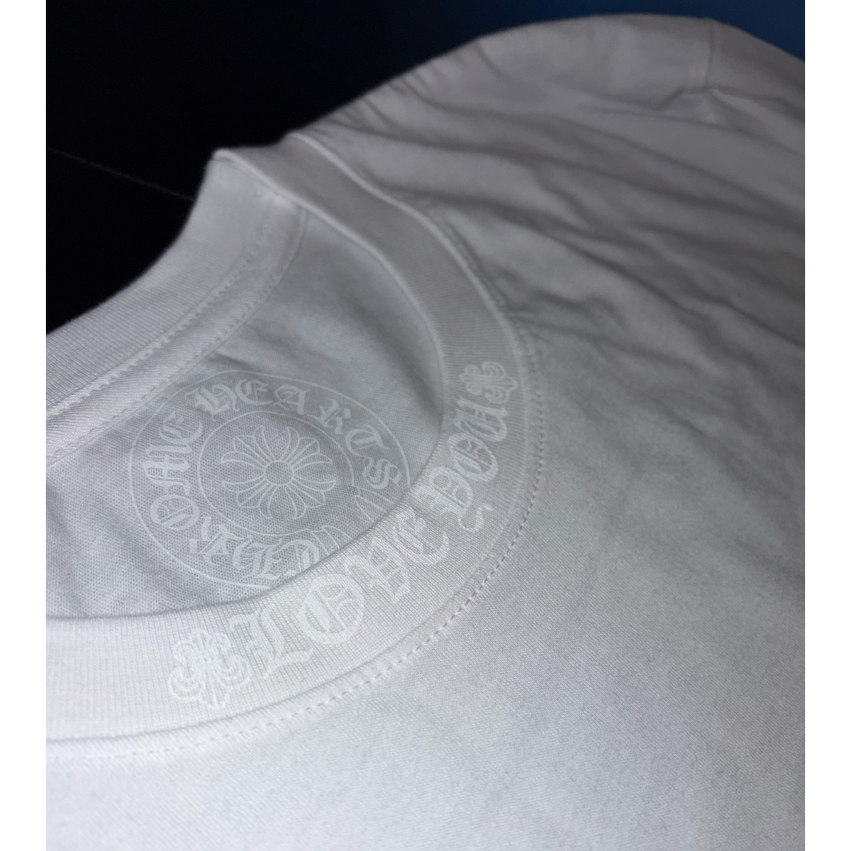 Chrome Hearts 'White' Cannes Neck Logo Tee