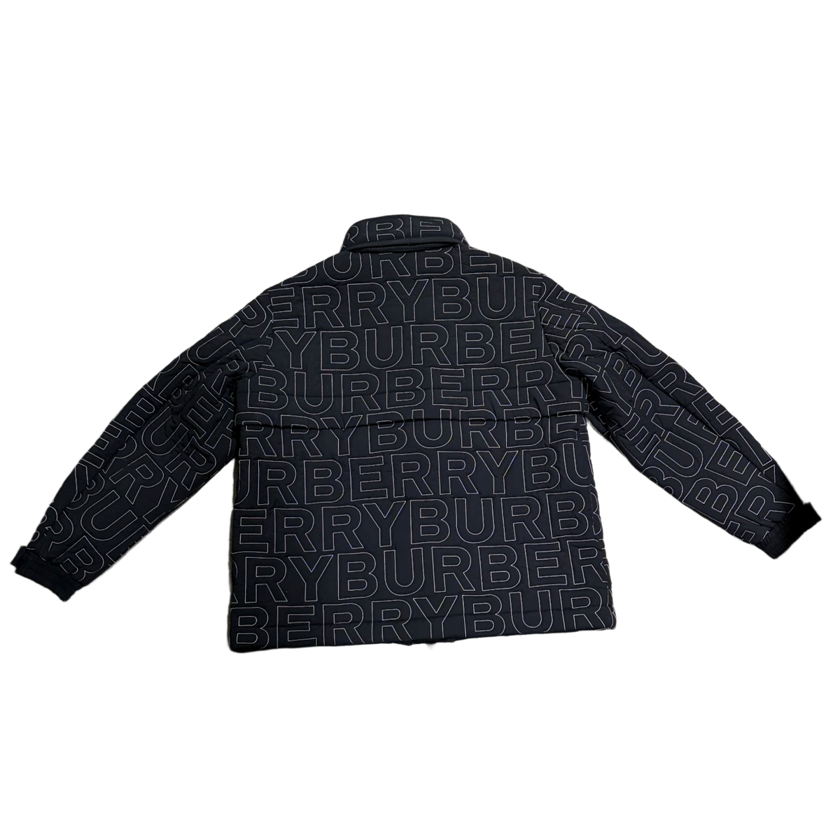 Burberry 'Black' Embroidered Logo Packaway Jacket