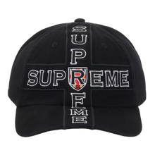 Supreme 'Black' Cross Crest 6 Panel Hat