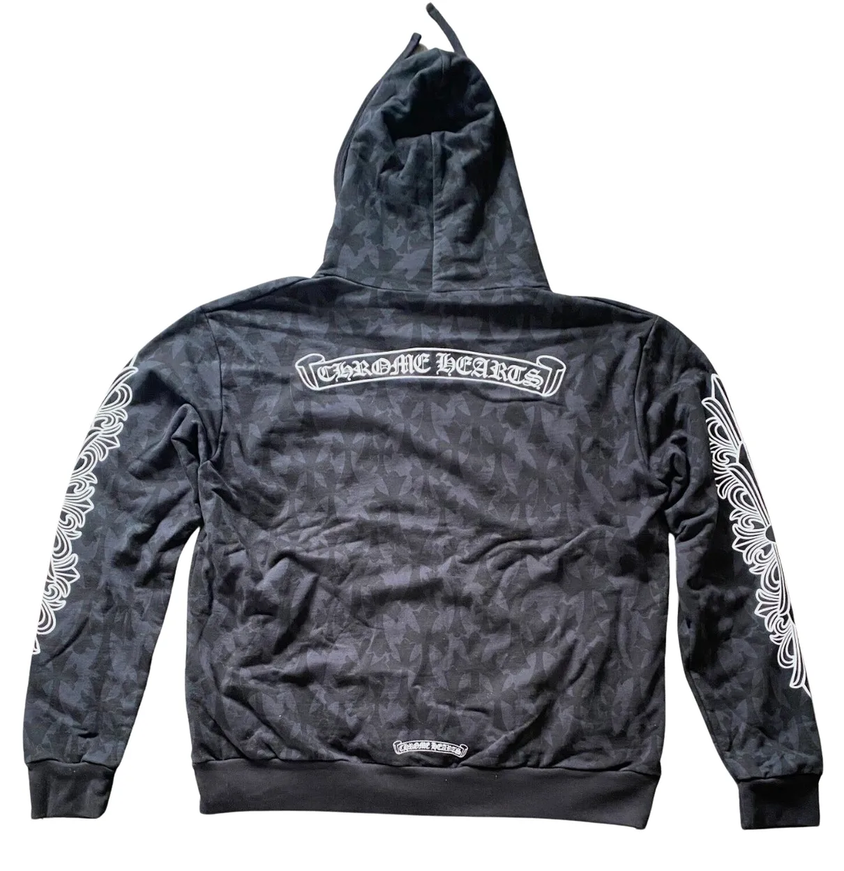 Chrome Hearts All Over 'Cemetery Print' Black Zip Up Hoodie