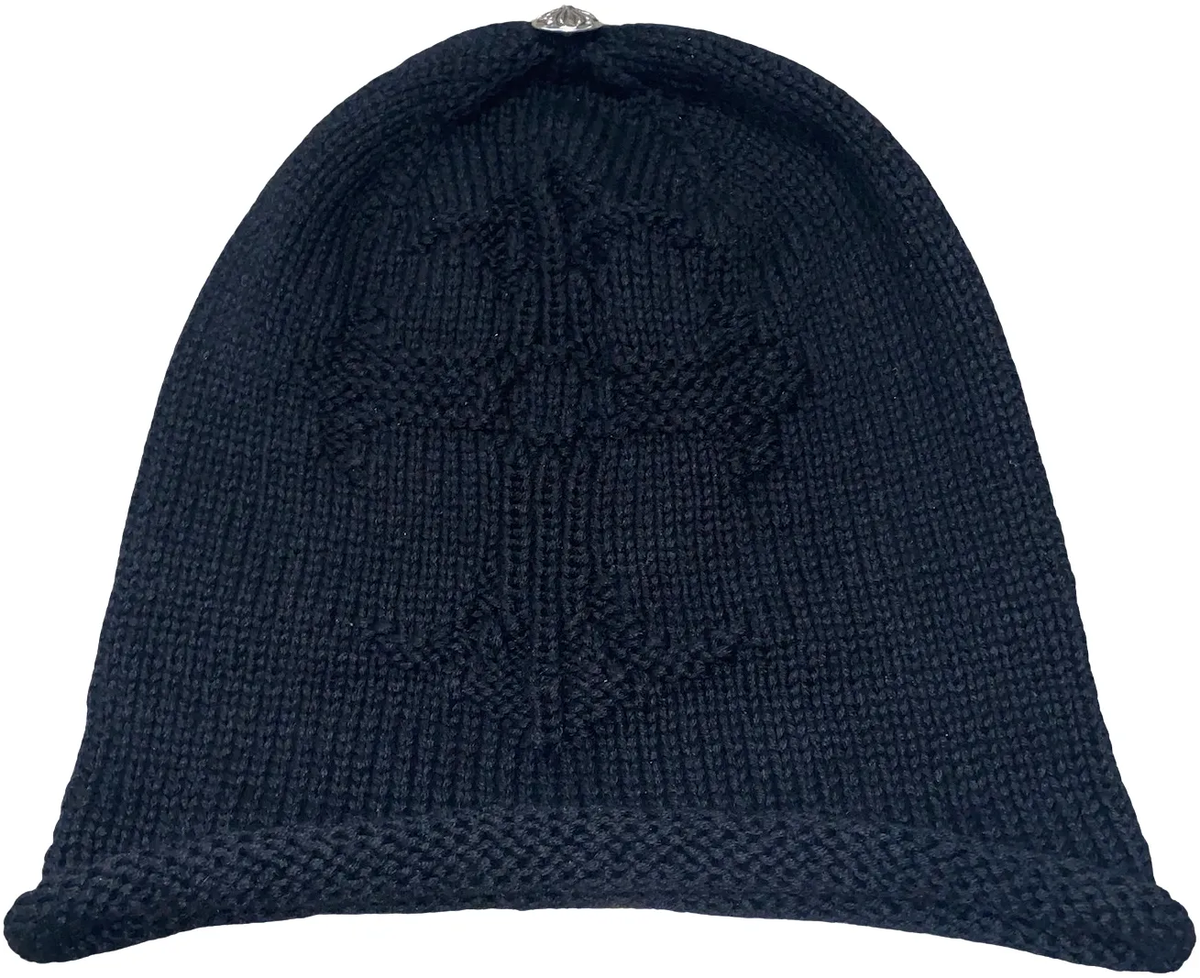 Chrome Hearts 'Knit Cross' Black Beanie